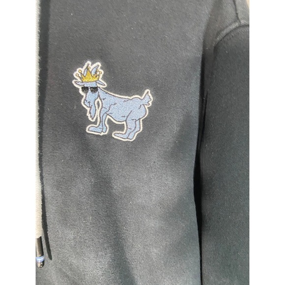GOAT USA OG Black Hoodie Graphic Print Pullover Men's Size XS Streetwear Style - Picture 2 of 14